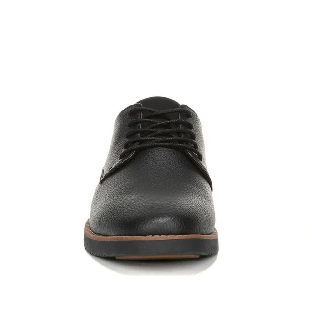 Dr. Scholl's Black Oxford Shoes with Textured Leather and Contrasting Sole - Picture 4 of 8